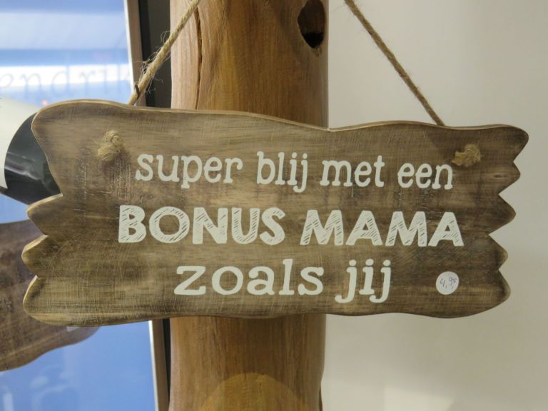 Tekstbord bonus mama