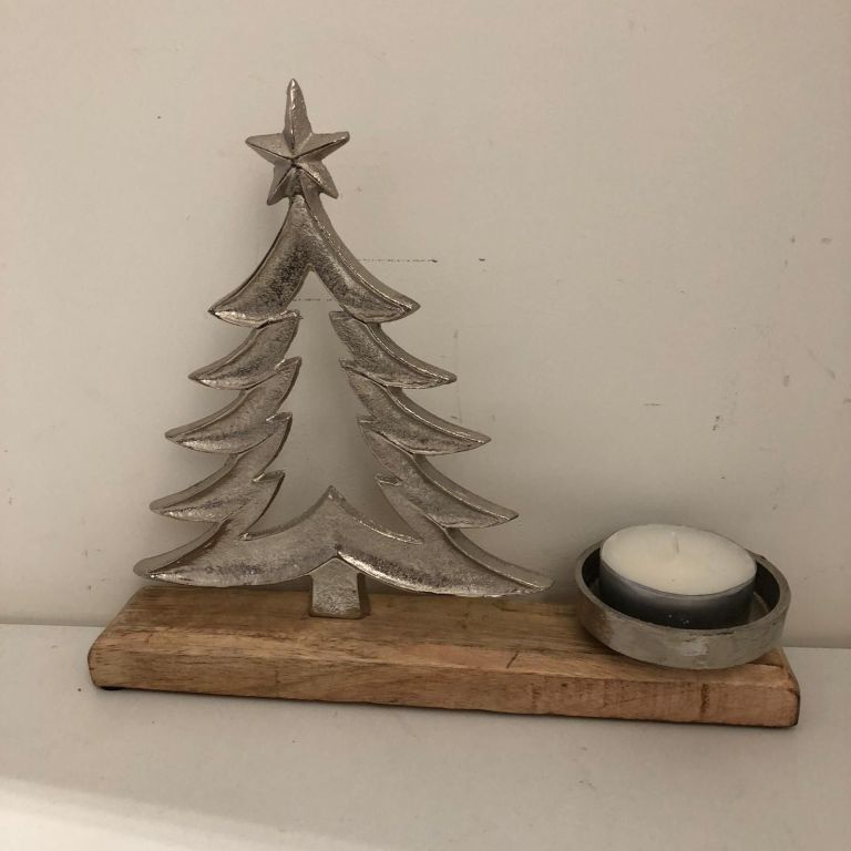 Waxinehouder metalen kerstboom