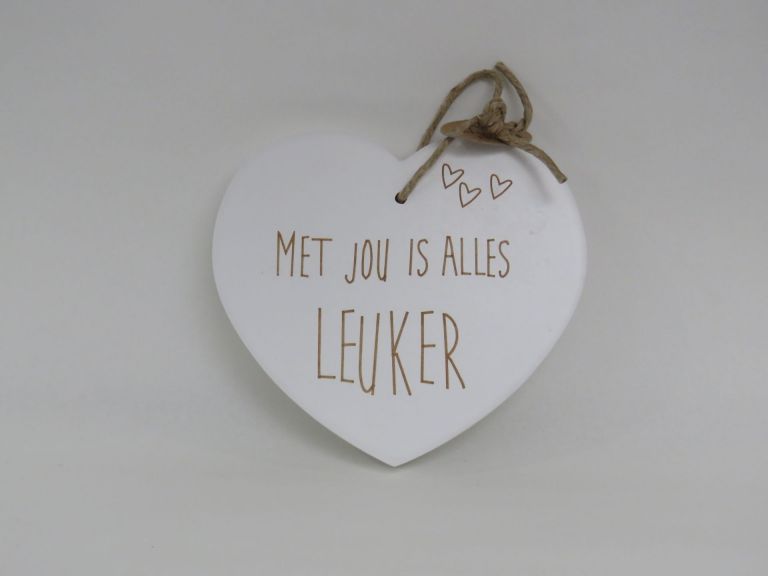 Hartvormig tekstbordje