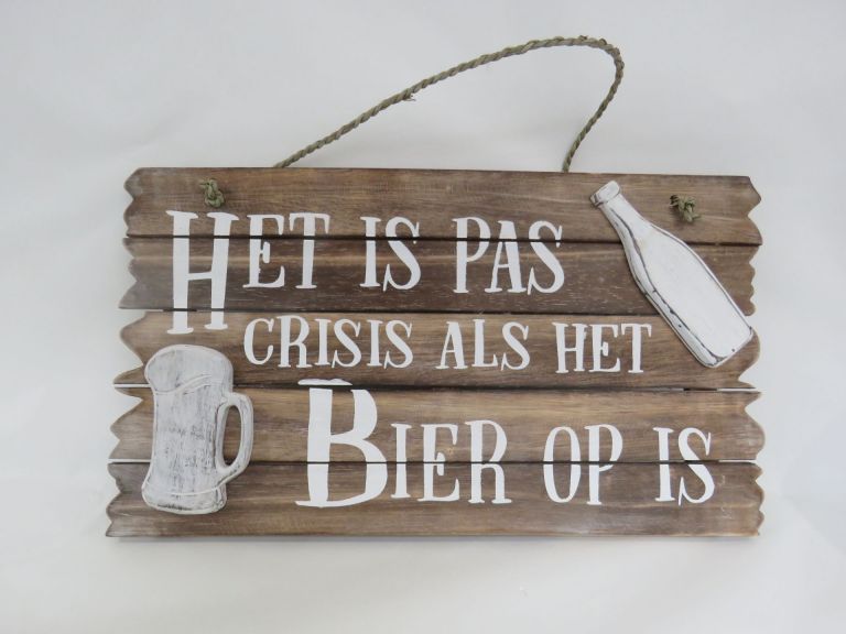 Het is pas crisis als het bier op is